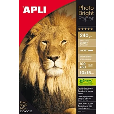 Afbeelding van APLI Photo Bright Fotopapier / Fotokaarten 10 x 15 cm