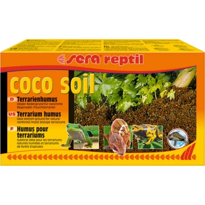 Afbeelding van Sera Reptil Coco Soil Terrariumhumus van kokosvezels 1 blok voor 8 liter
