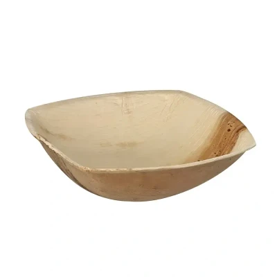 Afbeelding van Palmblad Servies Schalen &quot;Pure&quot; 200cc H 4 x 14 14cm Natuur &quot;QUADRATO&quot;