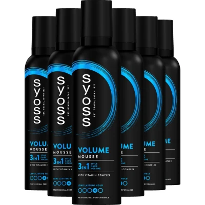 Afbeelding van Syoss Volume Haarmousse 6x250 ml Voordeelverpakking