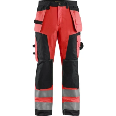 Afbeelding van Blaklader Werkbroek High Vis 1568 1811 Rood/Zwart D124