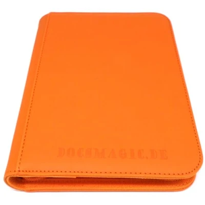 Afbeelding van Docsmagic.de Premium Pro Player 4 Pocket Zip Album Oranje 160 Card Binder MTG PKM YGO