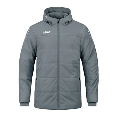 Afbeelding van Coachvest Team met kap Steengrijs / 140