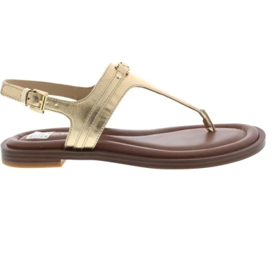 Afbeelding van Michael Kors Mandy Teensandalen, Dames, Maat: 40, Pale gold Leer