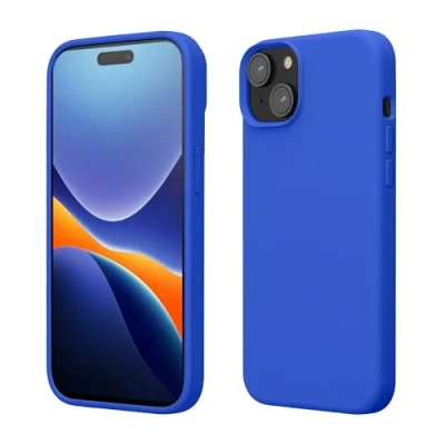 Afbeelding van kwmobile Case voor iPhone 15 Slank TPU Hoesje met Zachte Afwerking In Baltisch blauw