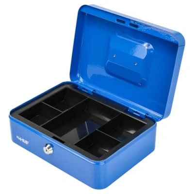 Afbeelding van HMF 10125 05 geldkist, 25 x 18 9,5 cm, blauw
