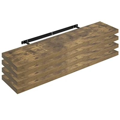 Afbeelding van WOLTU RG9315hov 4 Set van zwevende MDF wandplanken, voor woonkamer, keuken, slaapkamer, badkamer enz
