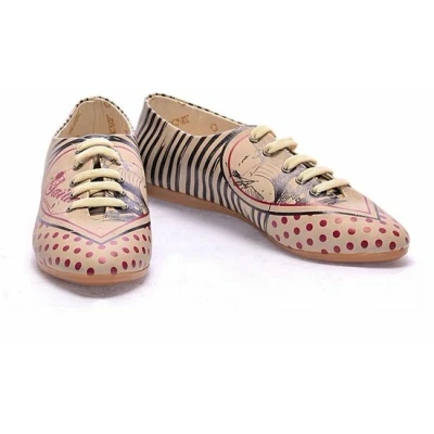 Afbeelding van GOBY Vintage Sailing Veterschoenen Handmade &amp; Vegan Retro Comfort Maat 39