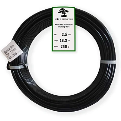 Afbeelding van Grow A Bonsai Tree geanodiseerd aluminium draad, 2,5 mm, 250 g grote rol, (2,5 zwart)