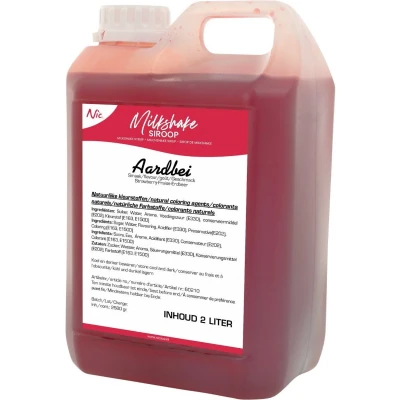 Afbeelding van Nic Milkshakesiroop Aardbei 2l