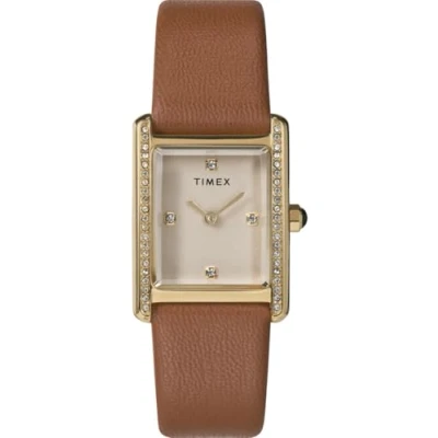 Afbeelding van Timex Hailey TW2W63900 Horloge Leer Bruin Ø 24 mm