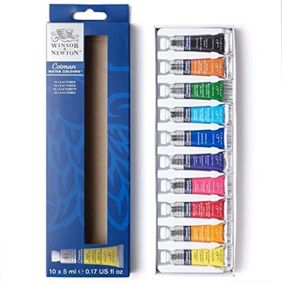 Image de Winsor &amp; Newton Cotman Aquarelle Set Initiation 10 Tubes de 5ml