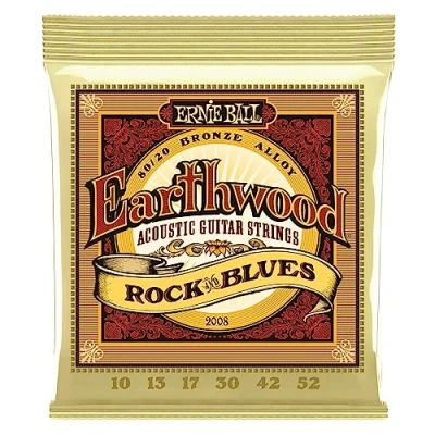 Afbeelding van Ernie Ball Earthwood Rock and Blues w / Plain G 80/20 bronzen akoestische gitaar snaren 10 52 gauge