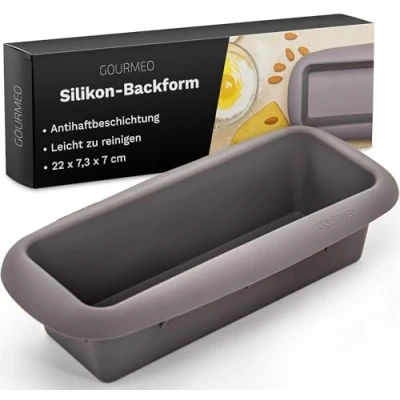 Afbeelding van GOURMEO Rechthoekige siliconen bakvorm voor cake, brood en oven magnetron