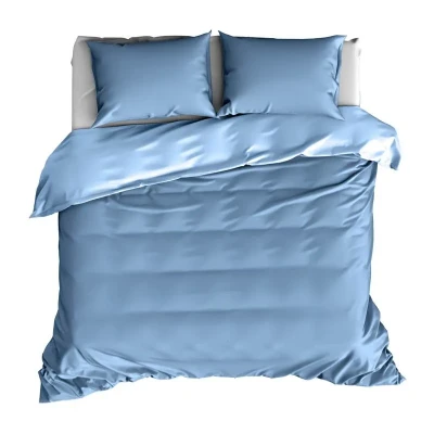 Afbeelding van De Witte Lietaer Dekbedovertrek Katoen Satijn Olivia Tweepersoons 200 x 200/220 cm Blauw