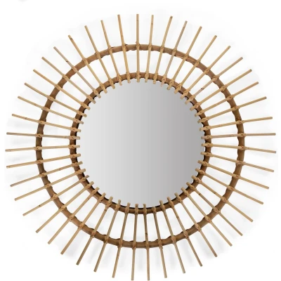 Afbeelding van Childhome Collections Spiegel Gevlochten Aura 90cm Naturel