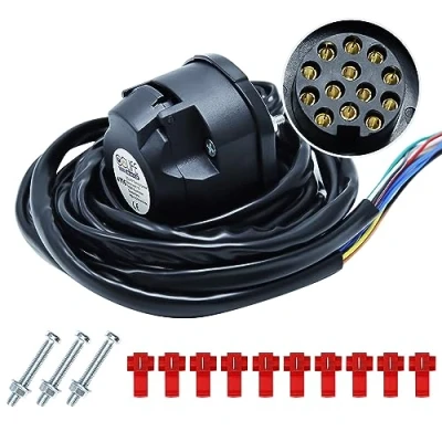 Afbeelding van Kabelset voor CCLIFE 13 polige aanhanger met 2 meter kabel, bekabeld, universele kabel