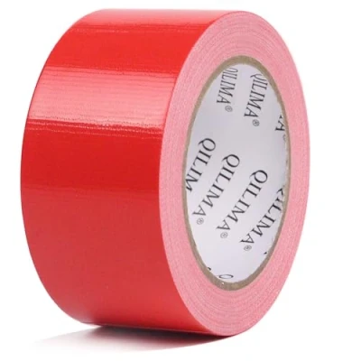Afbeelding van QILIMA Stoffen tape, waterdicht, professionele kwaliteit, voor fotografen, reparaties, doe het zelf, handwerk, binnen en buiten, 5,1 cm x 22 m, rood