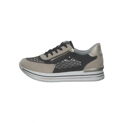 Afbeelding van Remonte Sneakers laag Perle schwarzgold schwarz mus, Dames, Maat: 39, gold mus Kunststof