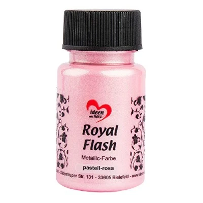 Afbeelding van Royal Flash Metallic acrylverf met de fijnste glitter, 50 ml (pastelroze, roze)