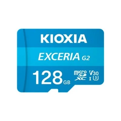 Image de KIOXIA EXCERIA G2 Carte mémoire flash 128 Go A1 / Video Class V30 UHS I U3 Class10 microSDXC