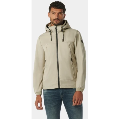 Afbeelding van No Excess Zomerjas met capuchon middel lengte stone Jas XXL