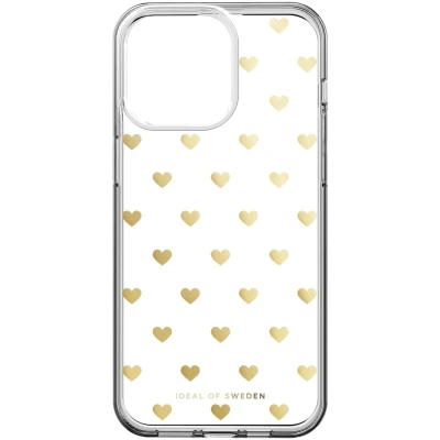 Afbeelding van iDeal of Sweden Clear Case iPhone 15 Pro Max Golden Hearts