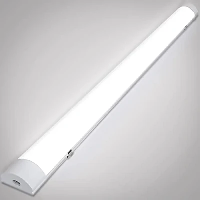 Afbeelding van SWANEW Led plafondlamp, 120 cm, 36 W, koppelbaar, neonlicht, led, neutraal wit, 4000 K, 3060 lm, IP65, plafondlamp voor werkplaats, garage, ondervloer, badkamer, kelder, kantoor, verlichting