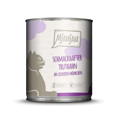 Afbeelding van MjAMjAM Kat Heerlijke Maaltijden Blik 6x800g Kalkoen &amp; Wortelen