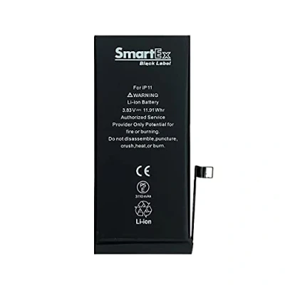 Afbeelding van Smartex® Black Label Batterij compatibel met iPhone 11 3110 mAh 2023 jaar