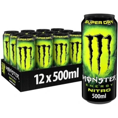 Image de Monster Nitro Super Dry Energy Drink Lot de 12 canettes 500 ml