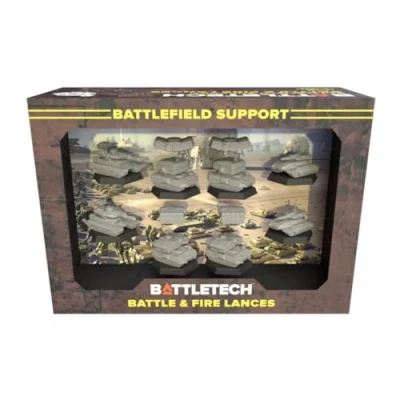 Afbeelding van Catalyst Game Labs BattleTech Forcepack huurlingen Battle &amp; Fire Support Uitbreiding Miniatuurspel vanaf 14 jaar Olijfgroen/Camouflage