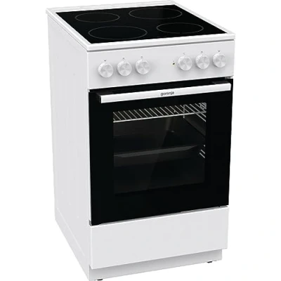 Afbeelding van Gorenje GEC5A 21 WG elektrisch fornuis met keramische kookplaat, 50 cm, 74 liter, PerfectGrill, pizzmodus, 300 C/AquaClean/wit