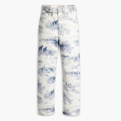 Image de Levi&#039;s Ribcage Straight Ankle Jeans Femme, Western Toille, 24W / 29L