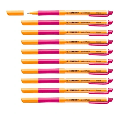 Image de Stylo roller Stabilo pointVisco à encre gel pointe 0,5mm rose