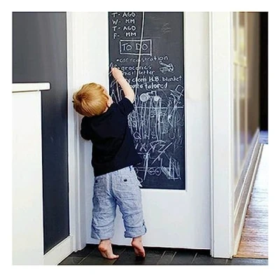 Afbeelding van EVBEA Krijtbord stickerrollen Whiteboard Sticker Zelfklevende Wand Folie Plakfolie Rollen Eenvoudig te Plakken Schoolbord Whitebord Schrijfbord