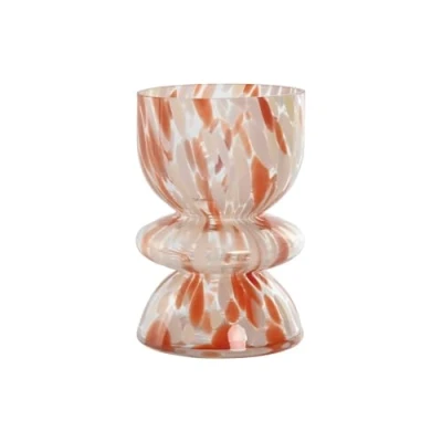 Afbeelding van Vaas Home ESPRIT Crème Terra cotta Kristal Modern 16 x 24 cm