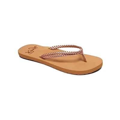 Afbeelding van Roxy Costas Teensandalen, Dames, Maat: 39, Rose gold Hoogwaardig imitatieleer