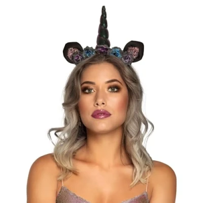 Afbeelding van Boland Diadeem Dark unicorn Één maat Volwassenen Vrouwen Halloween en Horror Fantasy