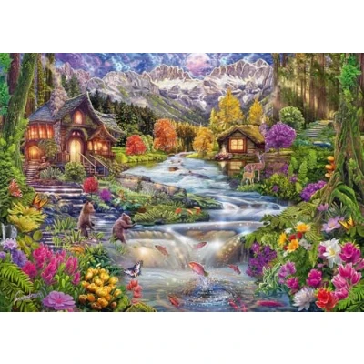 Afbeelding van Schmidt Spiele 58868 Flussidyll puzzel in de bergen, 2000 stukjes, meerkleurig