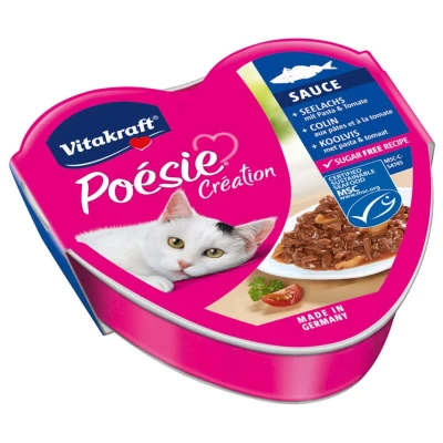 Afbeelding van Vitakraft Poésie Creation In Saus Alu 85 g Kattenvoer Koolvis&amp;Pasta&amp;Tomaat