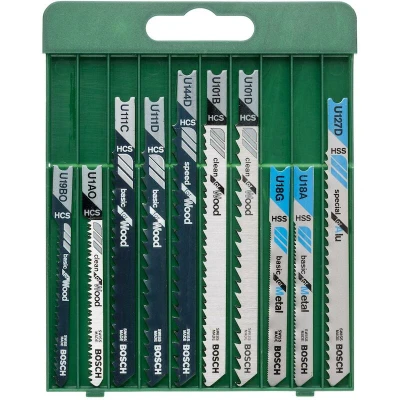 Afbeelding van Bosch Accessories 2609256775 10 delig Decoupeerzaagbladen set U schacht stuk(s)