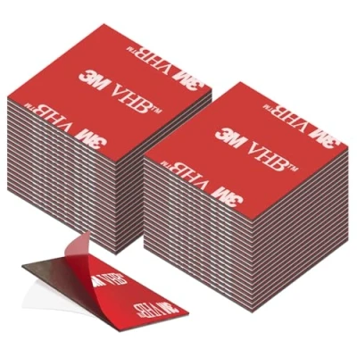 Afbeelding van Dubbelzijdig, extra sterk, 3M VHB dubbelzijdige kleeftabletten, 3 m, plaktabletten, waterdicht, voor thuis, kantoor, vierkant, 30 mm x mm, 40 stuks