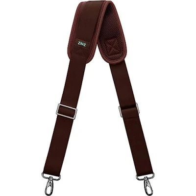Afbeelding van schoudertas, vervangende tas voor verstelbaar en gevoerd, ZINZ 145 cm, met D ring (bruin, cm)