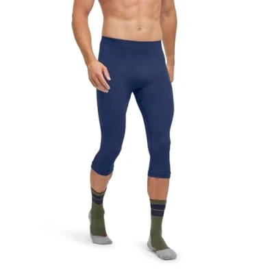 Afbeelding van FALKE Heren Basic Broek 3/4 M TI Sneldrogend functioneel materiaal 1 stuk Blauw (Space Blue 6116) Ecologisch S