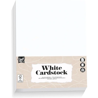 Afbeelding van Hobbykarton CarftID A4 220gr wit 10 vel