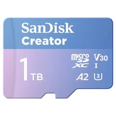 Image de SanDisk Creator Carte mémoire flash (adaptateur microSDXC vers SD inclus(e)) 1 To A2 / Video Class V30 UHS I U3