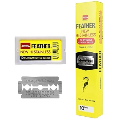 Afbeelding van Feather Double Edge Blades 20 x 10 Pakjes Geel