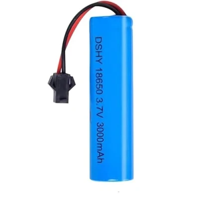 Afbeelding van YUNIQUE GREEN CLEAN POWER Li ion batterij 3,7 V 3000 mAh voor RC auto hoge capaciteit ideale spanning universele connectiviteit SM 2P, blauw