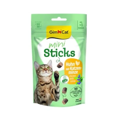 Afbeelding van Gimcat Mini Sticks Kattensnack Kip Kattenkruid 50 g